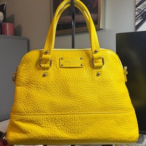 kate spade Yellow Pebbled Leather Satchel
